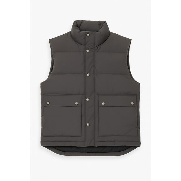 Wood lake Size L Polyeter Blend Lining Nylon Black Puffer Vest - Picture 2 of 6